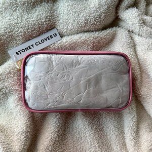 NWT Stoney Clover Lane Mauve Small Clear Front Pouch